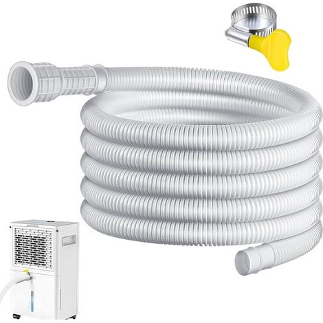 Tuyau d'évacuation des condensats flexible 15-25 mm pour climatiseur split, longueur 4 mètres - avec colliers de serrage - accessoires pour climatiseur (1/4)
