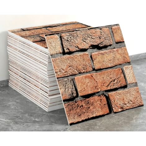 Un juego de 10 paneles de papel pintado autoadhesivos con estampado de mármol (no son azulejos reales, dimensiones: 30 x 30 cm). (1/5)