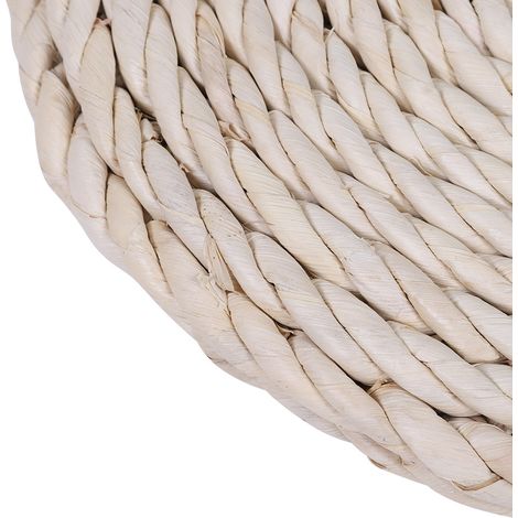 Tapis de sol rond en paille tressée à la main, coussin de sol naturel en rotin (1/5)