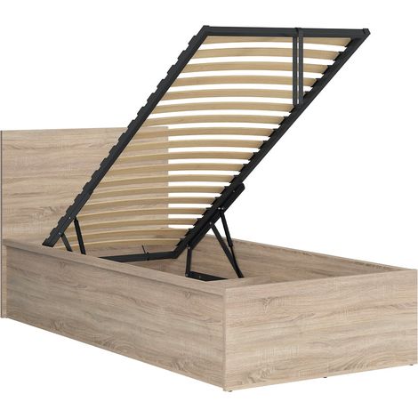 Cama canapé 90x200 con somier Edwin Madera Clara (1/4)