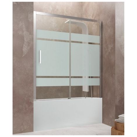 Chiusura vasca AKTUAL fisso + scorrevole Finitura: Frost - Estensione: 156 - 162 cm (1/4)
