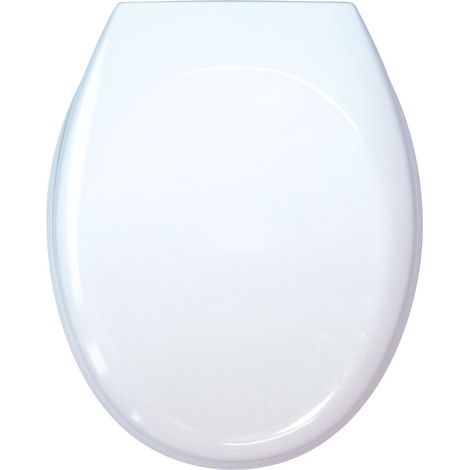 Olfa – Abattant WC thermodur à descente assistée – Charnières en acier inoxydable – Compatible avec cuvettes standardisées – Angle d'ouverture 98°