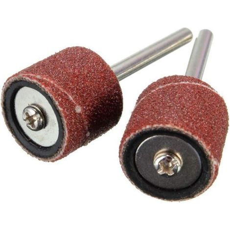 100 pièces 1/2 pouce anneau de papier verre poli polissage ruban abrasif en carbure silicium 2 x mandrin rotatif ou mandrins, rouge - (1/4)