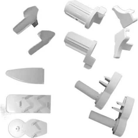 Novellini – Kit plastique charnière pour paroi de douche Joker blanc – Fixation pour salle de bain – Matériau résistant – Longueur 200mm