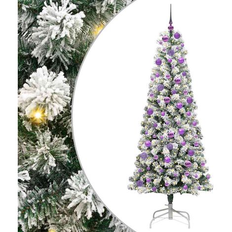 Albero di Natale Albero natalizio Albero festivo Artificiale con Rami Pieghevoli 180 cm (1/5)