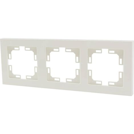 Marco para 3 elementos empotrable blanco GSC