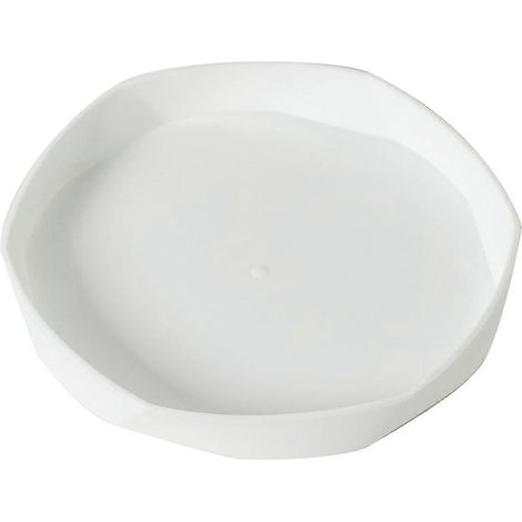 Soucoupe robuste et durable pour pots de fleurs, en plastique épais, multicolore, pour jardin - Blanc (1/5)