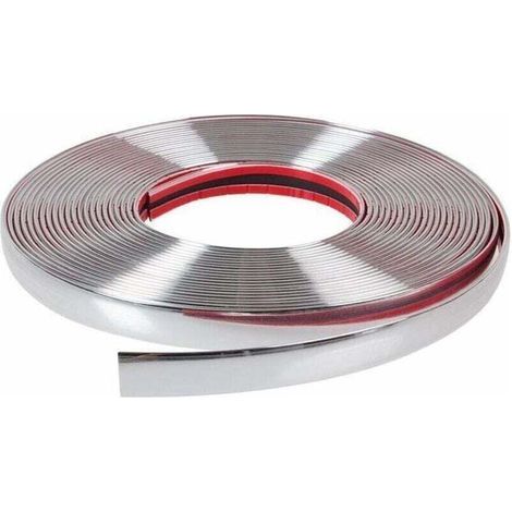 Bande Chrome Adhesive Voiture, 10mm x15m Voiture Barre Chromé Styling Bande Baguette Adhésive Bandes Décoratives de Style Chrome (1/5)