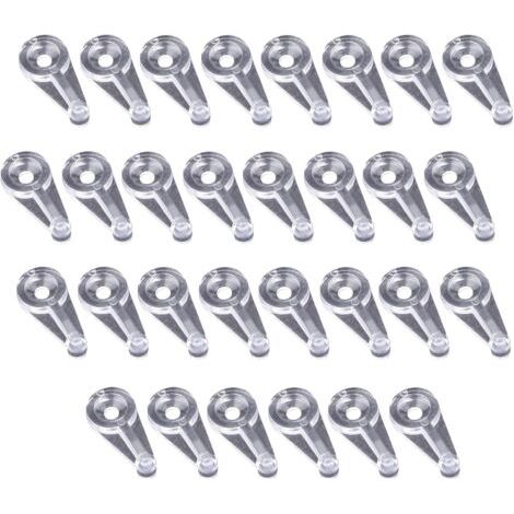 Lot de 50 clips de fixation pour verre - En plastique transparent - Pour montage mural miroir porte d'armoire (4-5 mm) (1/5)