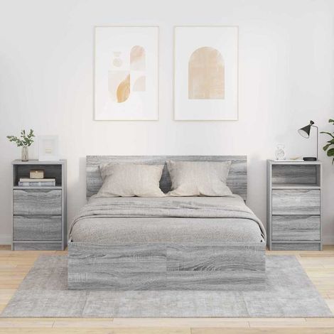 Nachttische 2 pcs Graues Sonoma 40 x 30 x 467 cm Holzwerkstoff (1/5)