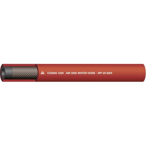 Tuyau Noir/rouge RS PRO, diamètre interne: 25mm, longueur 25m, pour Air, Eau ( Prix pour 1 )