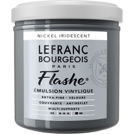 Peinture vinylique - Flashe - Nickel iridescent - 833 - Lefranc Bourgeois - 125ml