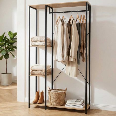 Porte-vêtements Alizee - 90x40x167cm - avec tringle & 2 (1/4)