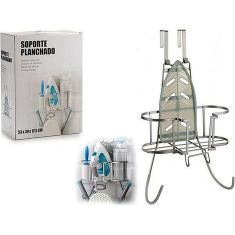 BigBuy Supporto per Ferro da Stiro Moderno Stabile Argento (1/2)
