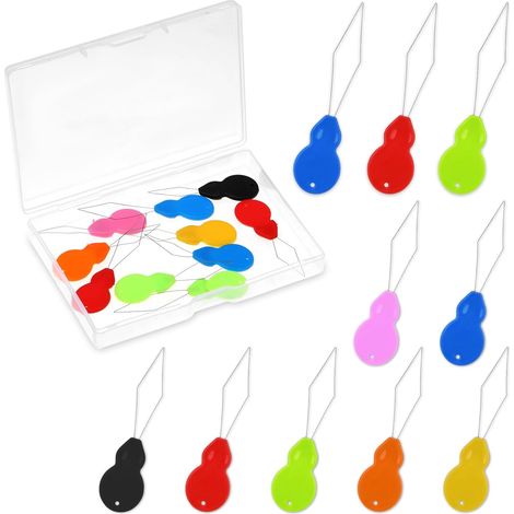 Lot de 10 enfile-aiguilles en plastique - Pour machine à coudre manuelle - Outil de couture - Outil d'enfilage pour machine à coudre - Mini enfile-aiguille pour aiguilles - Outil de couture à la main (1/5)
