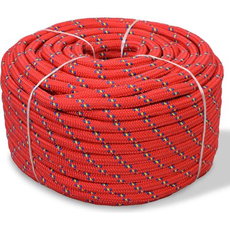 Corde de bateau Polypropylène 6 mm 100 m Rouge (1/2)
