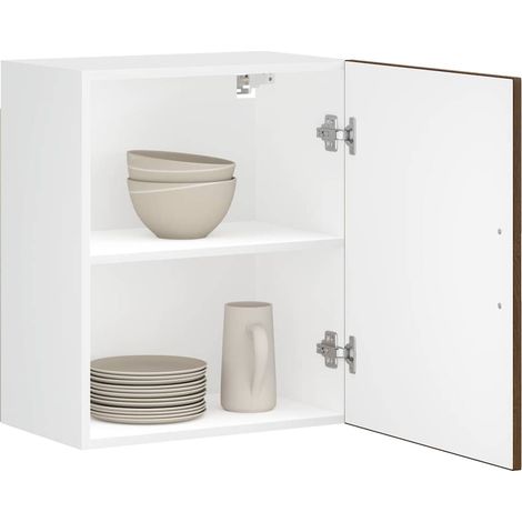 Küchen-Hängeschränke 2 Stk. Braun Eichen-Optik Holzwerkstoff