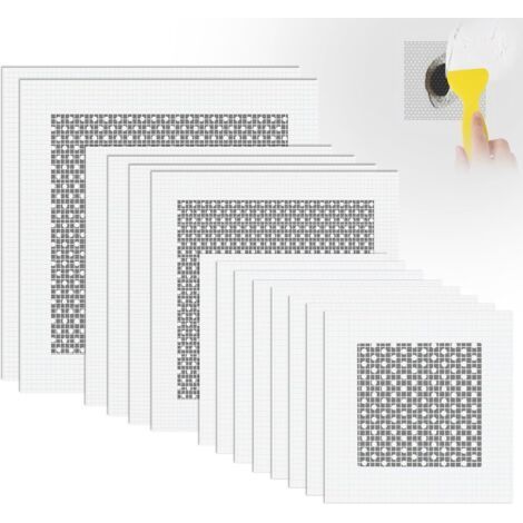 14 Pièces Patch de Réparation de Mur en Aluminium, 2/4/6 Inch Patchs Auto Adhésif en Maille,pour Réparation de Cloisons Sèches Murs (1/5)