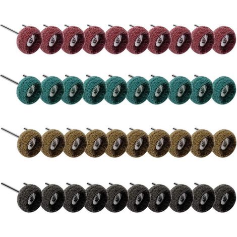 Set mit 40 Schleifscheiben für Dremel-Rotationswerkzeuge, Tischschleifmaschinen für die Holzbearbeitung, Körnung 80/150/240/300 (1/5)