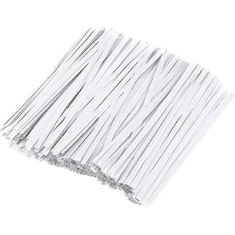 Sachets de bonbons scellés avec des attaches de câble torsadées en papier, 15,00 x 0,50 x 0,10 cm, 1000 sachets. (1/5)