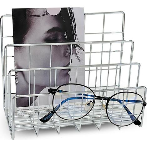 silberfarbener-schreibtisch-organizer-aus-metall-briefablage-mit-4-fachern-minimalistischer-dokumentenhalter-aus-eisen-multifunktionales-bucherregal-und-brieforganizer-240263718 (1/3)