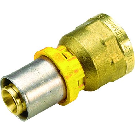 RACCORDO DIRITTO FEMMINA PER TUBO MULTISTRATO A PRESSARE PER GAS MODELLO AL-COBRAPEX 3/4 ø26   TIEMME RACCORDERIE SPA