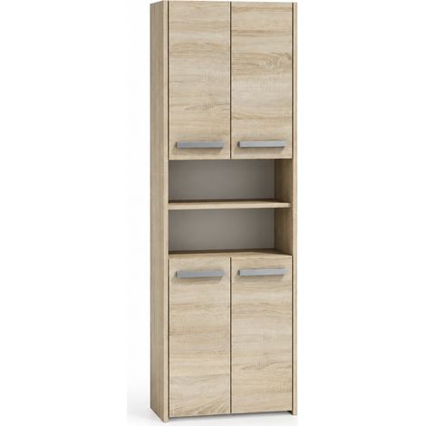 Badschrank S60 Sonoma Hochschrank 56x170x30 cm (1/2)