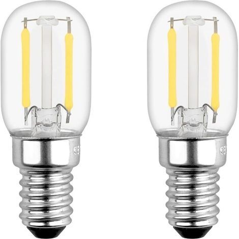 Ampoule LED E14 1W pour Refrigerateur, T22, Équivalent 15W E14 Incandescent, Blanc Chaud 2700K, 230V, Petit LED E14 pour Frigo/Lampe de Sel/Veilleuse Enfants, lot de 2 [Classe énergéti (1/4)