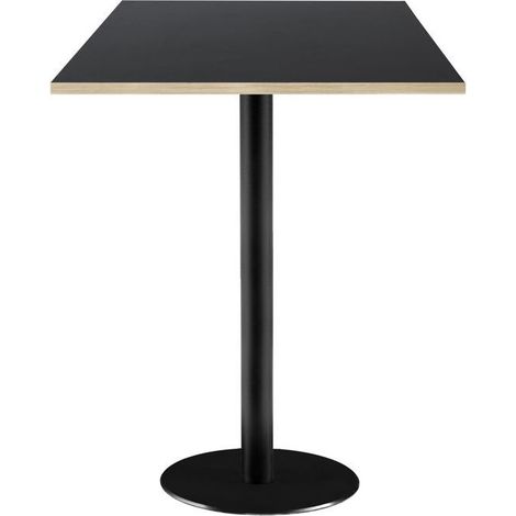 Mange-debout 60 x 60 cm - modèle Rome noir avec chants bois