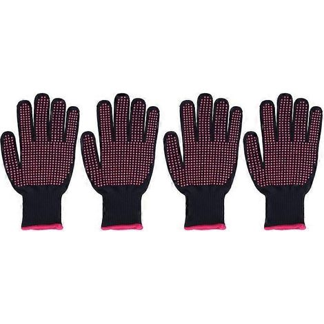 Gants Teenitor (lot de 2) résistants à la chaleur, avec picots en silicone, pour la coiffure avec fer à friser, lisseur, brosse à air chaud et sublimation. (1/5)