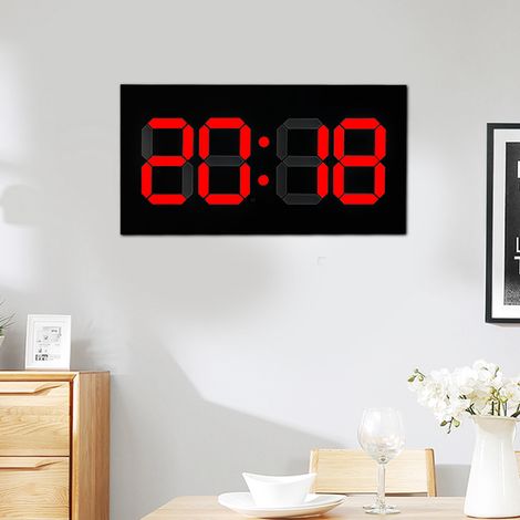 Digitale 3D-Uhr aus Acryl für den Haushalt mit Fernbedienung, ewigem Kalender, Wecker, roter Ziffer, 100–240 V, EU-Stecker (1/5)