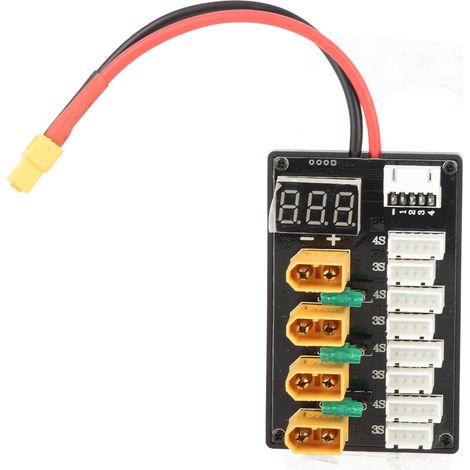 Carte de charge parallèle Xt60 Mini avec fusible 15 A, plaque de charge universelle pour batteries 3S et 4S, compatible avec chargeur B6 et B6AC. (1/5)