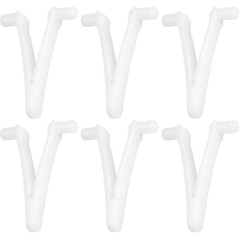Clip de mariposa para piscina, paquete de 6, abrazadera en forma de V para piscina, repuesto de clip en forma de V para cepillo de piscina, spa, recogedor de hojas y cabezal de aspiración. (1/4)
