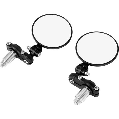 Round motorcycle modified rearview mirror, foldable handlebar mirror, handlebar mirror, convex mirror (1/4)