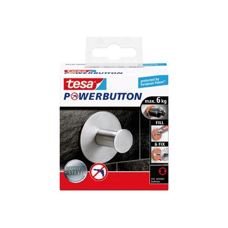 Colgador powerbutton classic round, acero inoxidable