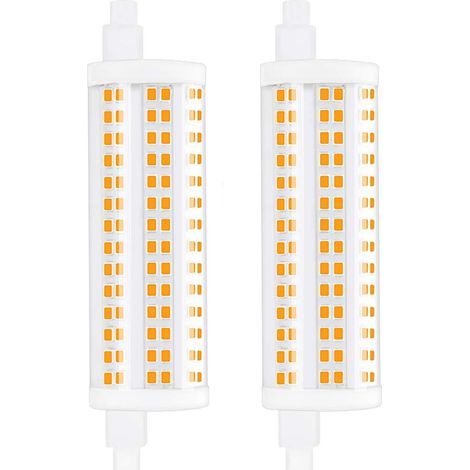 118 mm R7S LED-Lampe mit Dimmfunktion, 20 W, 2200 lm, warmweiß 2700 K, entspricht einer 200-300 W R7S J118 linearen Halogenlampe.