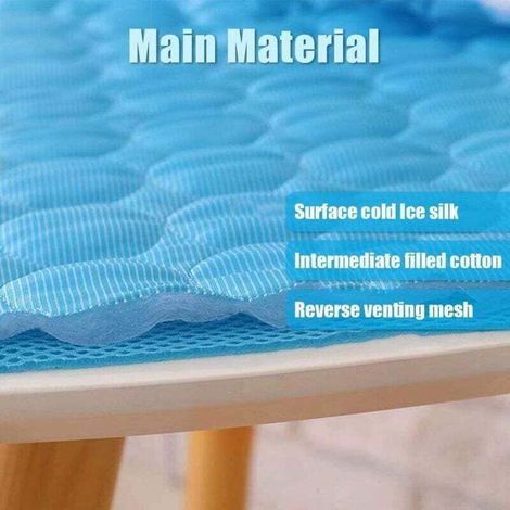 Tappetino rinfrescante lavabile Ice Silk per cani, per sedili auto da interno ed esterno (blu, 70 x 55 cm) (1/3)