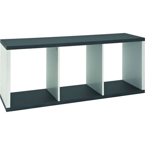 HAKU Möbel Scaffale granito look, bianco, MDF - Dim. L 117 cm x A 50 cm x P 30 cm, Stile Moderno