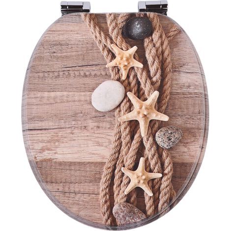 Homseat MDF Toilet Seat with Soft Close function, Maritime Finish (1/4)