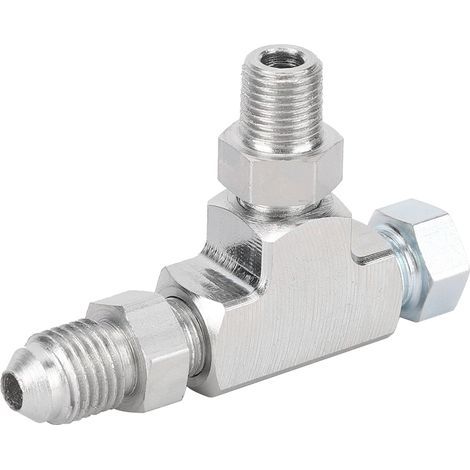 Adaptateur raccord té 3 voies 1/8 "NPT à 4AN et bloc de prise capteur de pression d'alimentation en huile (1/5)