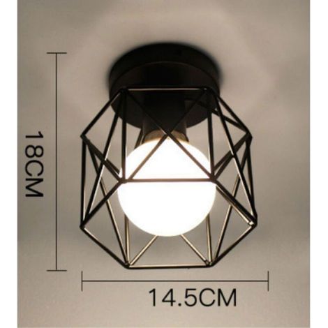 Applique murale en fer forgé,adaptée au salon,à la salle à manger, (sans ampoule)lumière blanche en forme de cage d'oiseau E27 (1/5)