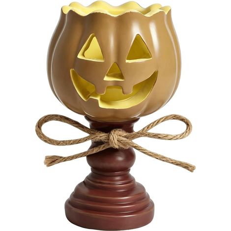 Déco Porte Bougie Citrouille Automne Halloween Vintage (1/5)