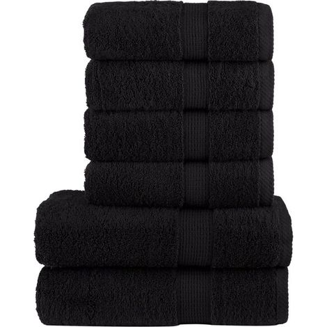 Ensemble de six serviettes noires SOLUND Premium (1/5)