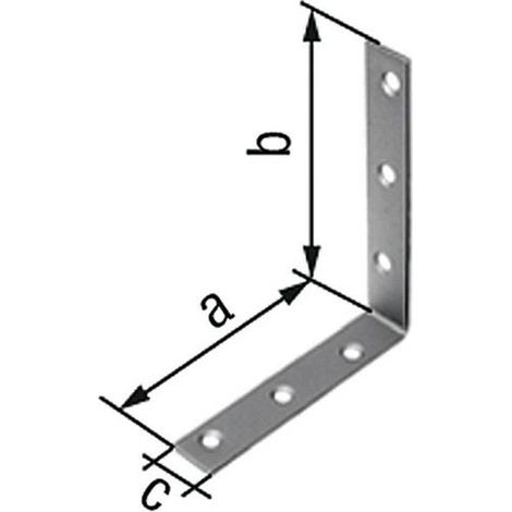 Stuhlwinkel Länge 75 x 75 mm Breite 16 mm Stärke 2 mm Edelstahl Loch-Ø 5,5 mm (1/3)