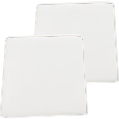Gartenstuhlkissen 2er Set TERNI 37 x 34 cm Cremeweiß