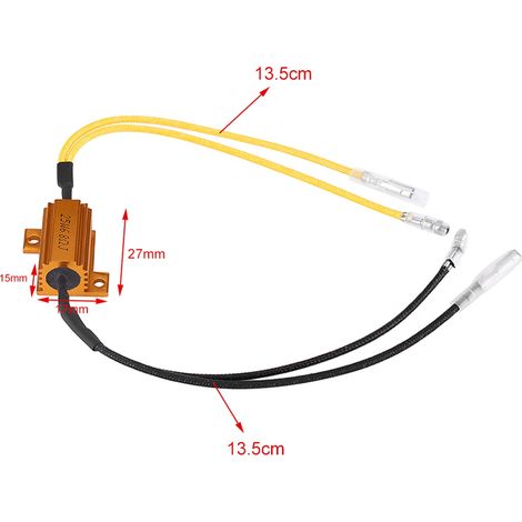 25W 6,8Ω Lastwiderstand für LED-Blinker an Motorrädern – Beseitigt Hyperblinken und korrigiert Blinkfehler (1/5)