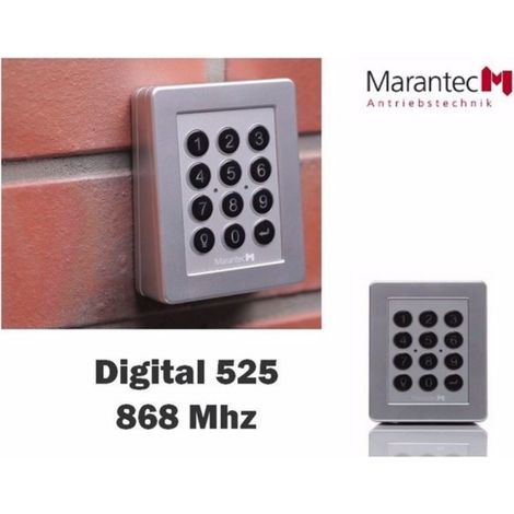 Clavier électronique à codes 4 canaux – Alimentation par 2 batteries AAA 1,5V – Montage inclus – Pour contrôle motorisations et éclairage – Marantec