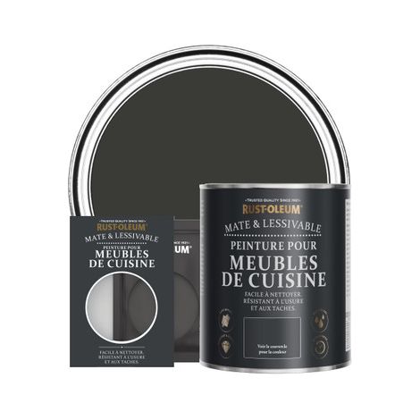 Peinture pour Meubles de Cuisine, Finition Mate - Magie noire (1/2)