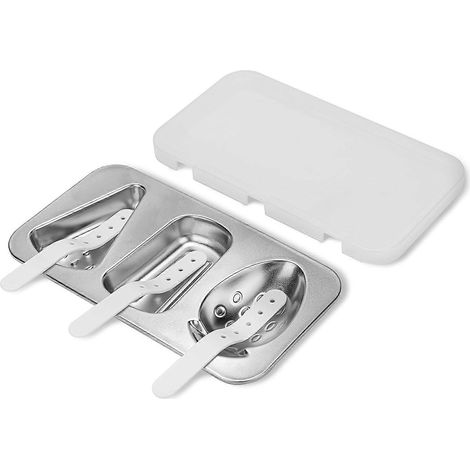 Moules à glace en acier inoxydable pour enfants, ensemble de moules à glace maison, machine à glace réutilisable