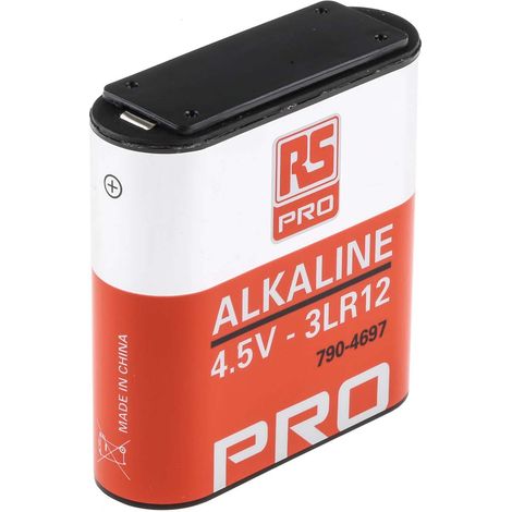 Pile 3LR12, 4.5V, RS PRO, Alcaline, 4.4Ah ( Prix pour 1 ) (1/2)